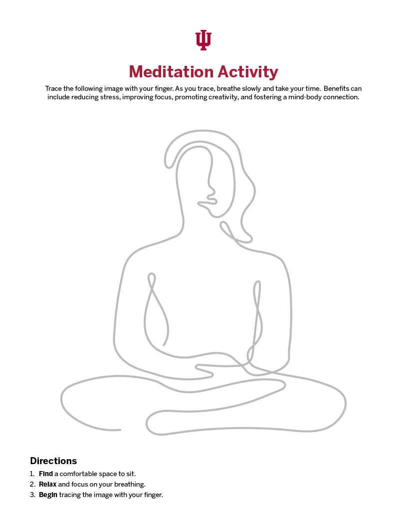 Meditative image-tracing activity