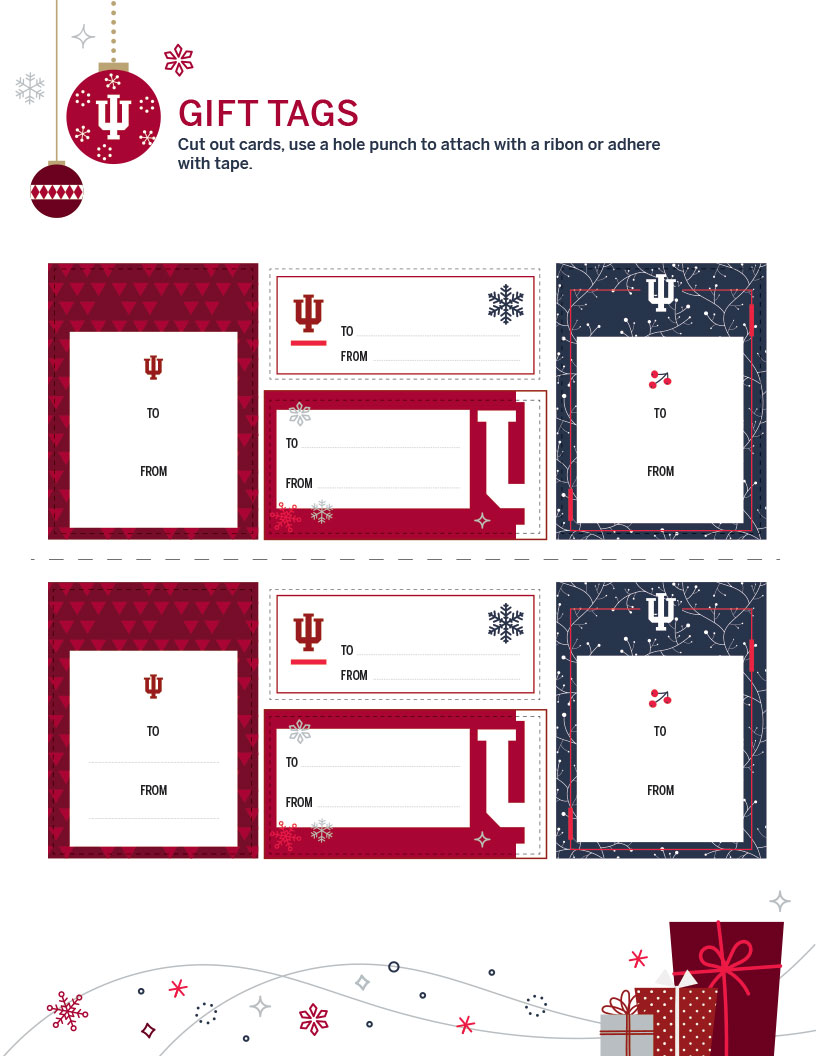 holiday gift tags printable cutouts