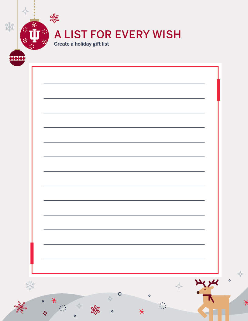Blank wish list