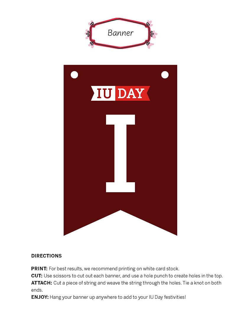 Banner parts for letter I