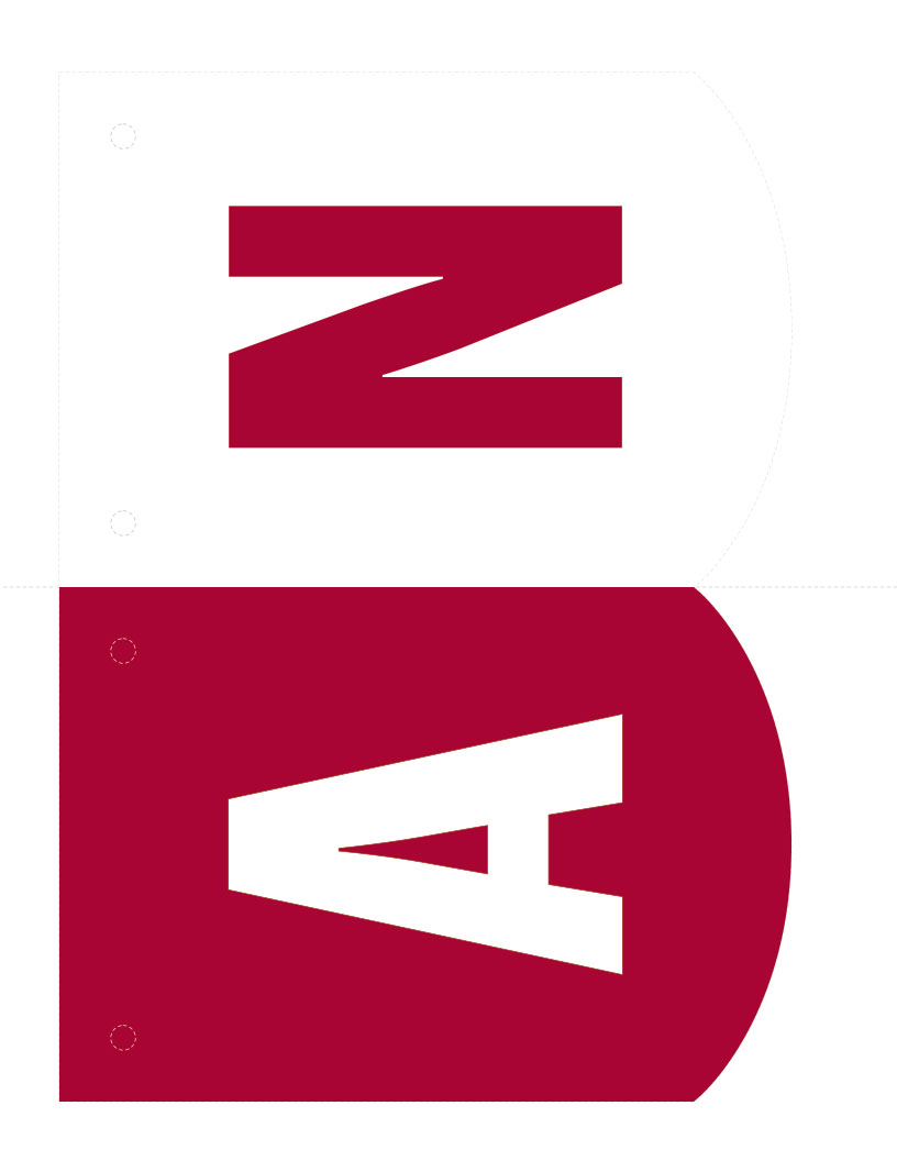 'A' 'N' banner parts