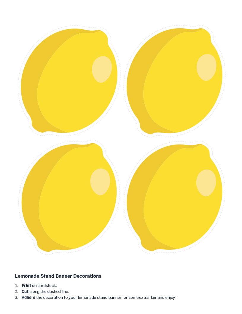 Whole lemons cutout decoration
