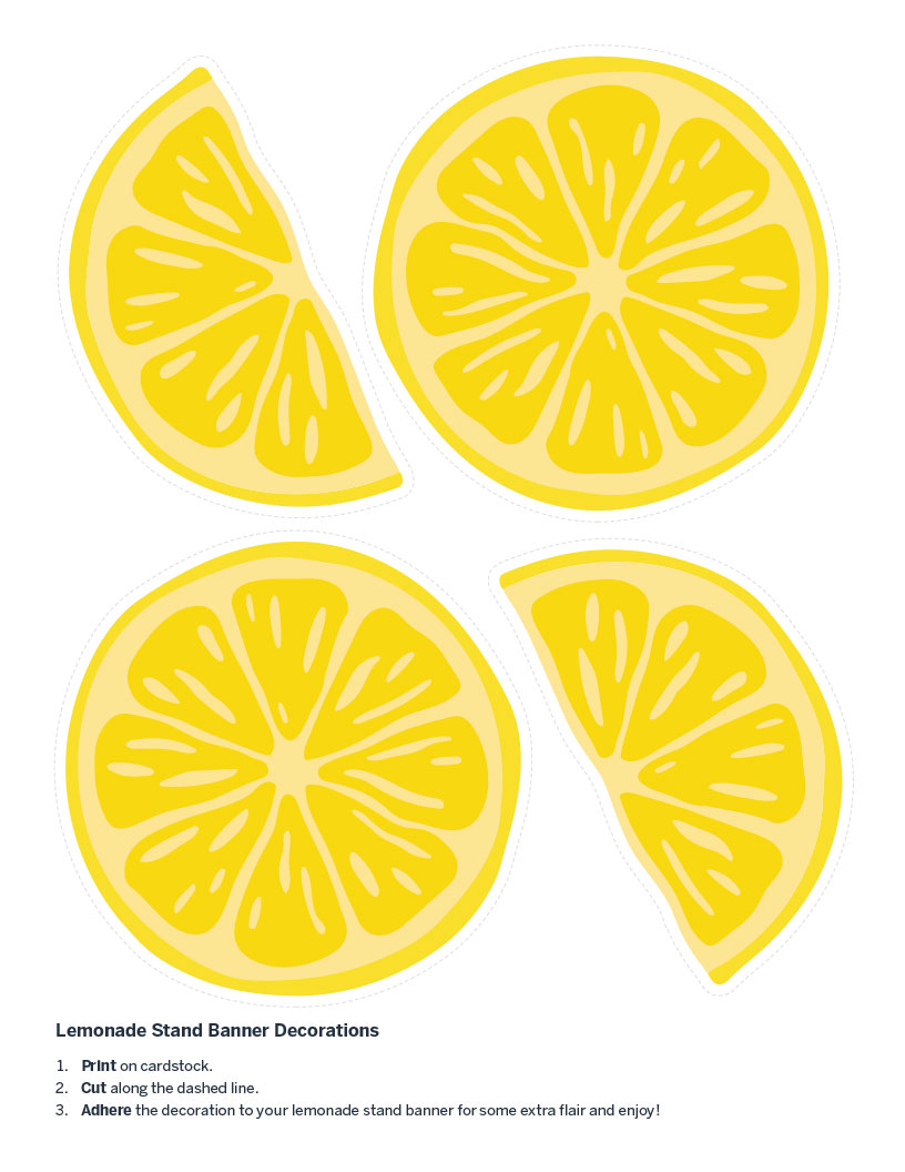 Lemon slices cutout decoration