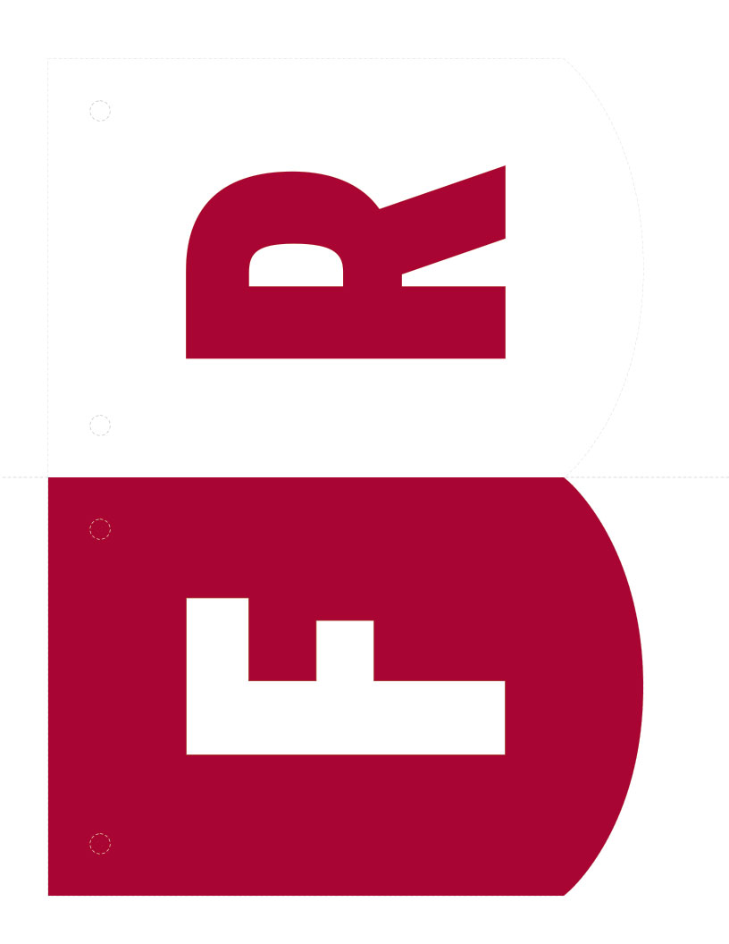 'F' 'R' banner parts