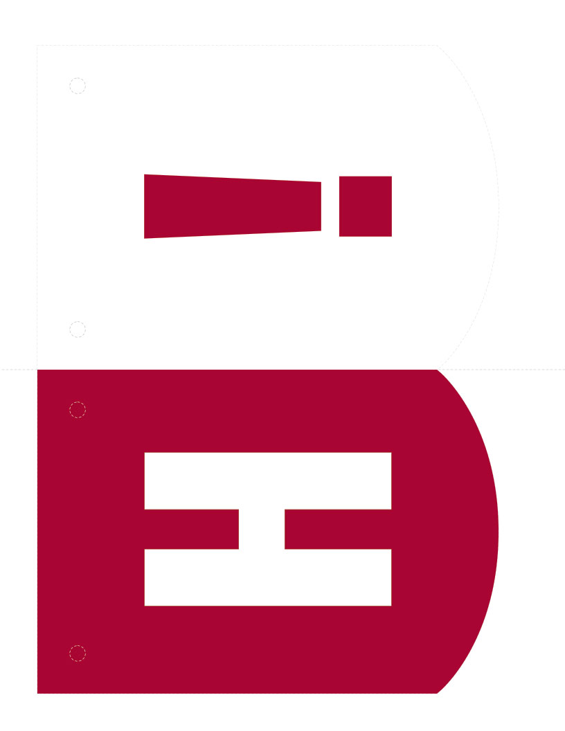 'H' 'exclamation' banner parts