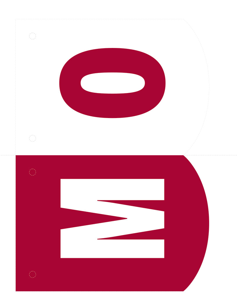 'M' 'O' banner parts