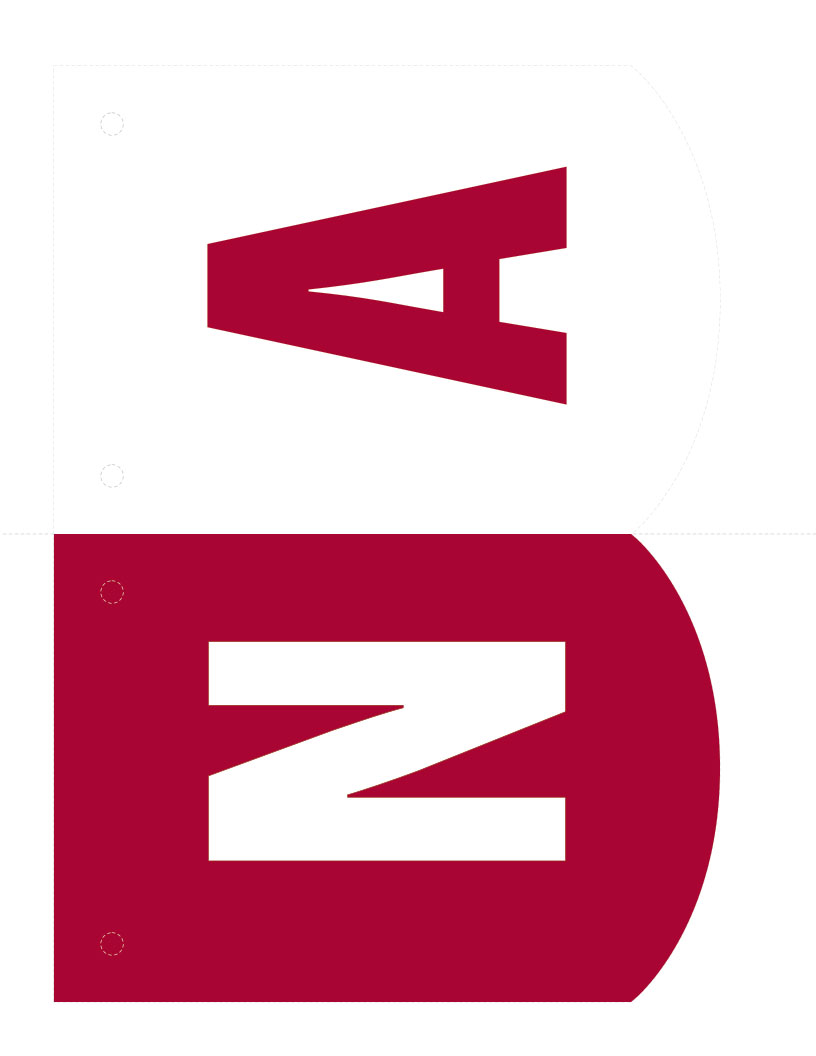 'N' 'A' banner parts