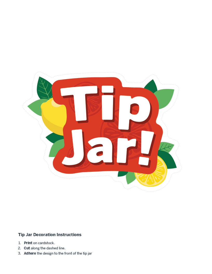 tip jar decoration