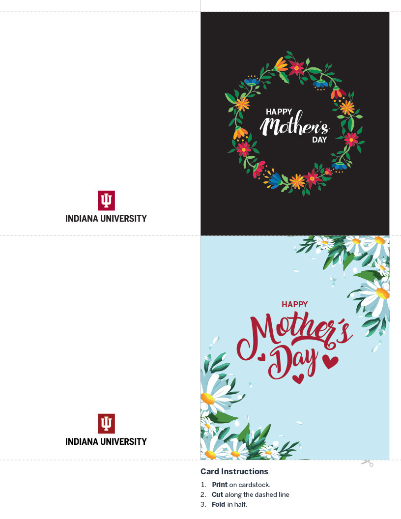 Mother's Day card cutouts