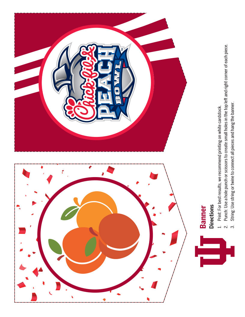 banner parts Peach Bowl logo