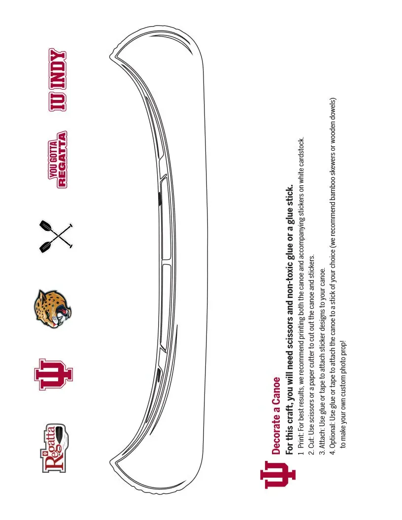 Canoe decoration template with event logos