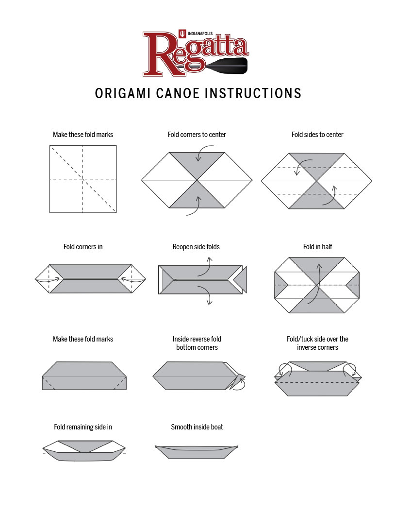Origami canoe folding guide