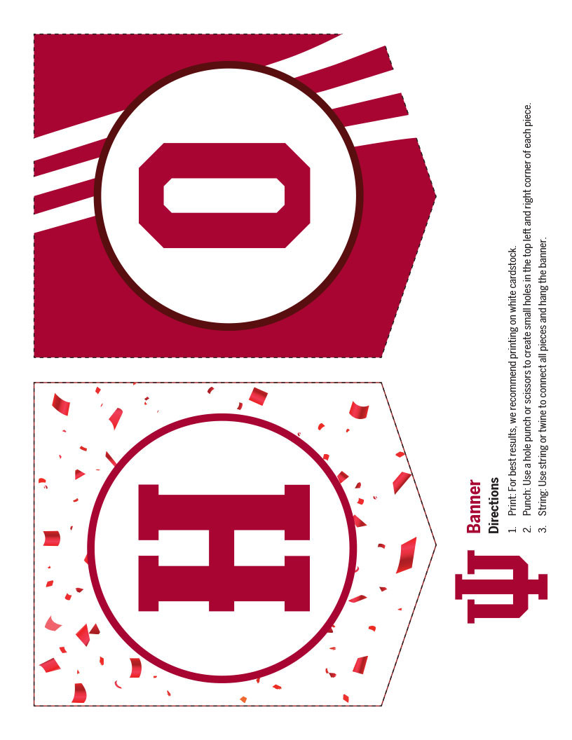 banner parts for letter H and O