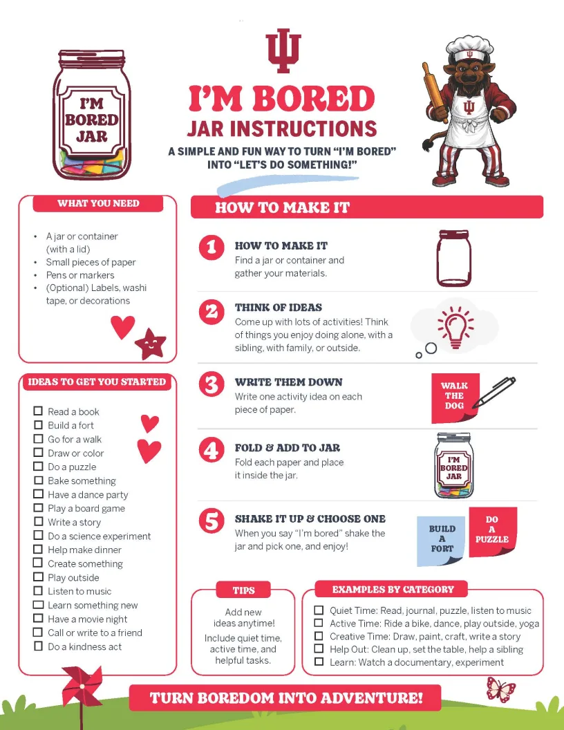 "boredom jar" assembly instructions