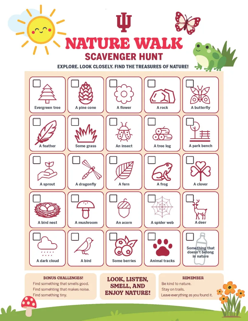 nature walk scavenger hunt