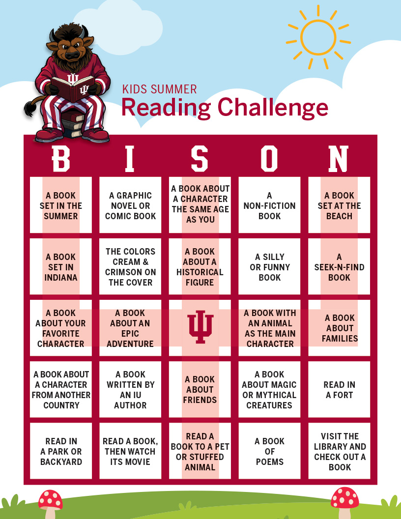 summer reading bingo board for kids