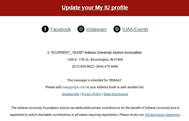 Email tempalte footer