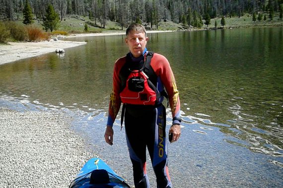 Bryan Brown navigates the Colorado River
