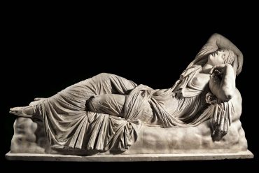 Arianna Dormiente (Sleeping Arianna), a second-century Roman sculpture, is part of the Uffizi Gallery Collection in Florence, Italy, to be digitized in 3-D. Photo: IU Communications