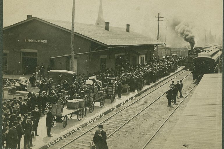 Bloomington’s Monon Railroad Train Station. Photo courtesy of IU Archives.