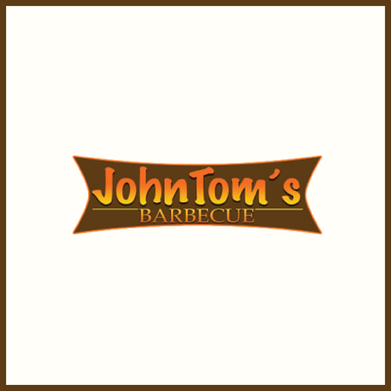Text that reads: JohnTom's Barbecue