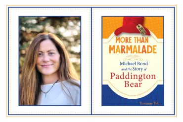 Headshot of Rosanne Tolin beside More Than Marmalade book cover