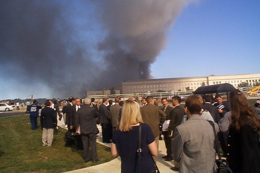 Pentagon on fire on Sept. 11, 2001